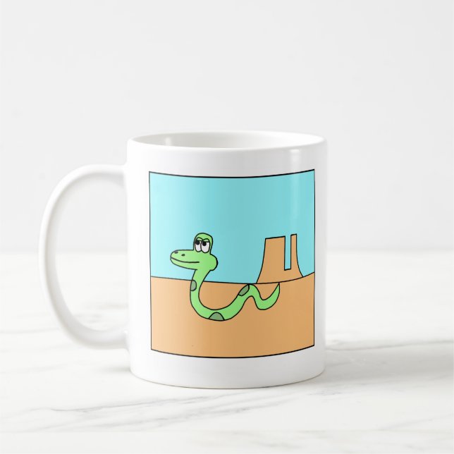 Nostalgic cartoon snake coffee mug (Left)