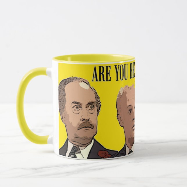 Nostalgic Charm: A Tribute to 'Are You Being Serve Mug (Left)