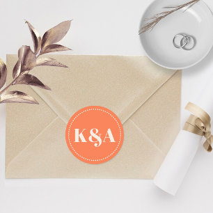 Nostalgic Charm Retro Wedding Classic Round Sticker