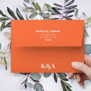 Nostalgic Charm Retro Wedding Envelope