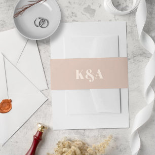 Nostalgic Charm Retro Wedding Invitation Belly Band