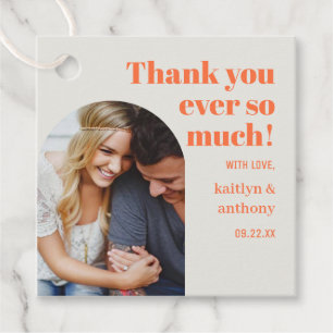 Nostalgic Charm Retro Wedding Photo Favour Tags