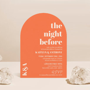 Nostalgic Charm Retro Wedding Rehearsal Dinner Invitation