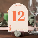 Nostalgic Charm Retro Wedding Table Number Card<br><div class="desc">Celebrate in style with these very trendy 70's retro style wedding table number cards. This design is easy to personalise with your own wording and a photo of your choice and your guests will be thrilled when they see these fabulous table numbers. Matching items can be found in the collection....</div>