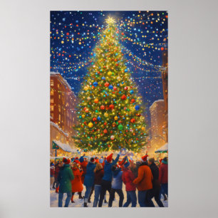 "Nostalgic Charm: Vintage Christmas Art Poster