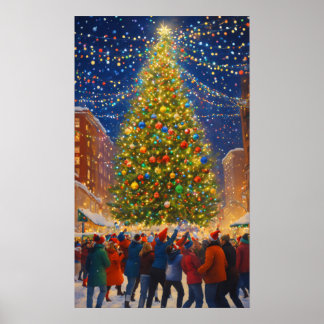  "Nostalgic Charm: Vintage Christmas Art Poster