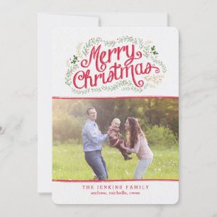 Nostalgic Christmas Holiday Photo Cards