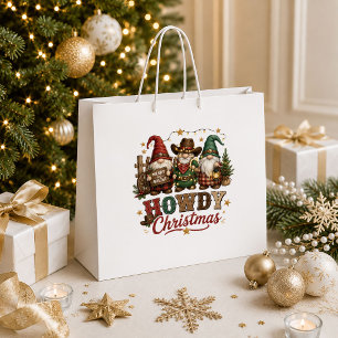 Nostalgic Christmas Red Green Vintage Gift Bag Sty
