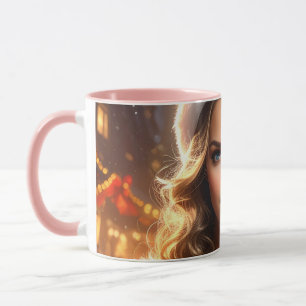 Nostalgic Christmas Santa Girl Mug