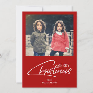 Nostalgic Christmas Script Holiday Photo Card