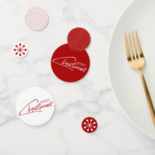 Nostalgic Christmas Script Holiday Table Confetti