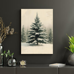 Nostalgic Christmas Tree Poster – Vintage Holiday