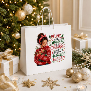 Nostalgic Christmas Vintage Holiday Gift Bag Style