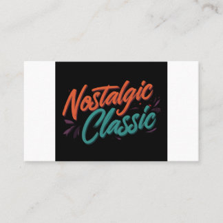 Nostalgic classic business card