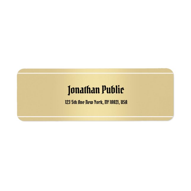 Nostalgic Classic Calligraphy Text Gold Template (Front)