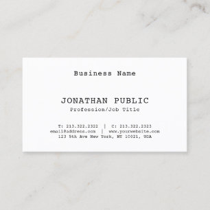 Nostalgic Classic Look Elegant Minimalist Design Business Card