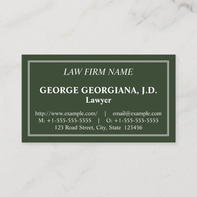 Nostalgic, Classic & Traditional Business Card (Front)