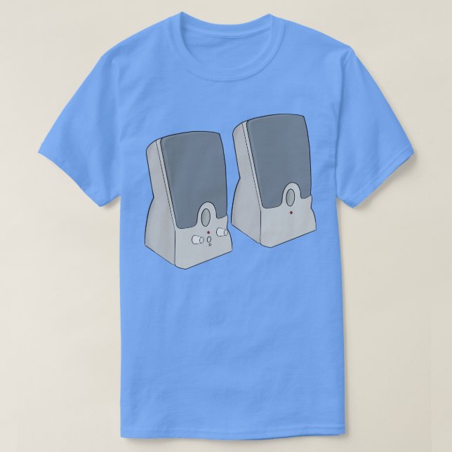 Nostalgic Computer Speakers T-Shirt (Design Front)