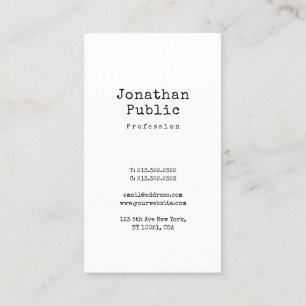 Nostalgic Design Minimalist Plain Retro Trendy Business Card