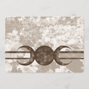 Nostalgic Dogwood Triple Moon Handfasting Greys Invitation