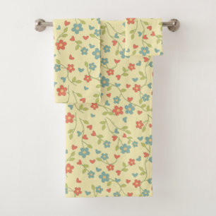 Nostalgic Florals Bathroom Towels set