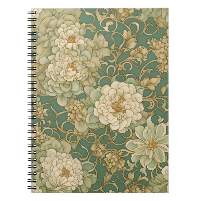 Nostalgic Florals in Vintage Hues Notebook (Front)