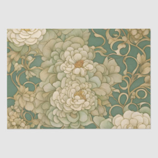 Nostalgic Florals in Vintage Hues Tissue Paper