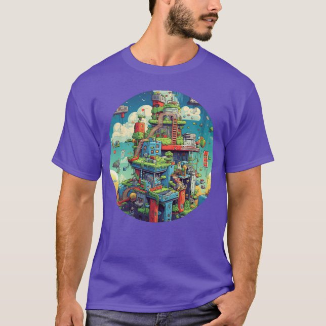 Nostalgic Gaming Delight Relive Pielated Adventu f T-Shirt (Front)