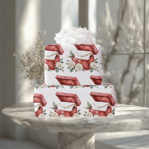 Nostalgic Gift Box Romantic Envelope Vintage Rose Wrapping Paper