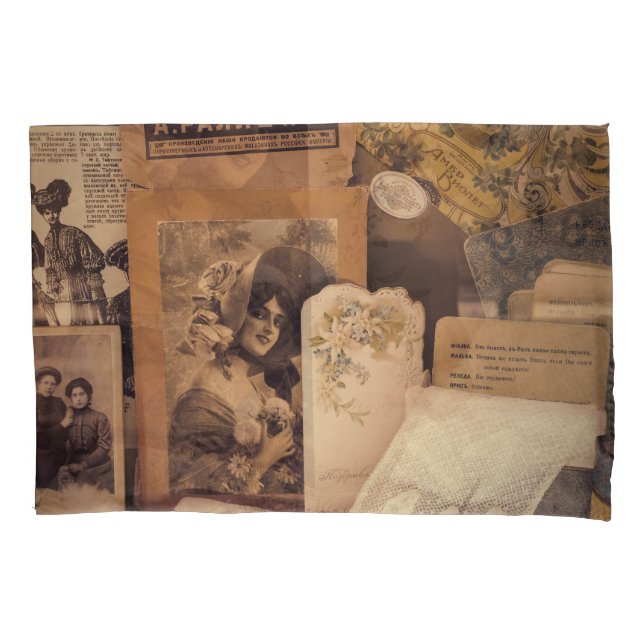 Nostalgic Glamour: Vintage Russian Portraits. Pillowcase (Front)