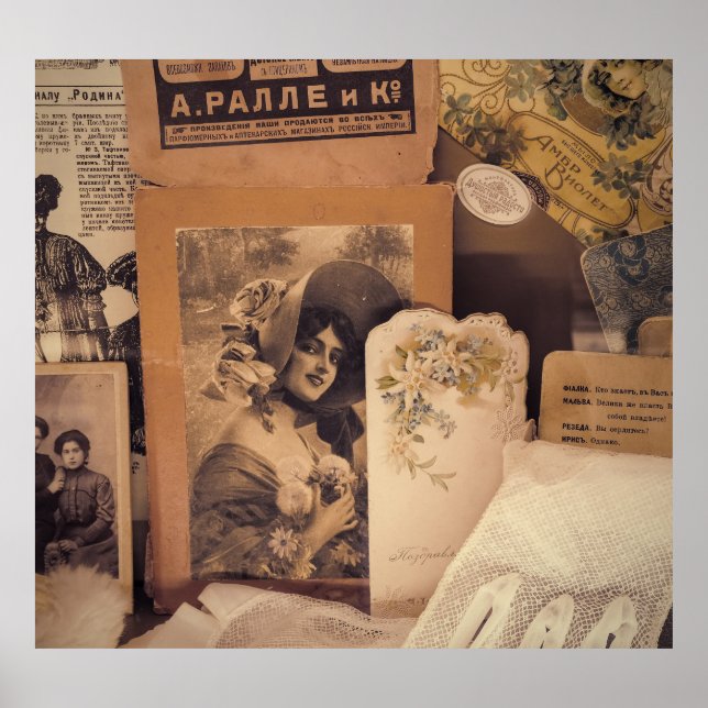 Nostalgic Glamour: Vintage Russian Portraits. Poster (Front)