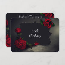 Nostalgic Gothic Love Birthday Invitation