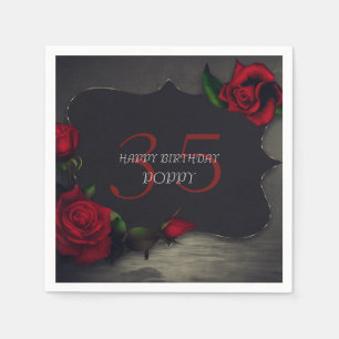 Nostalgic Gothic Love Birthday Napkin