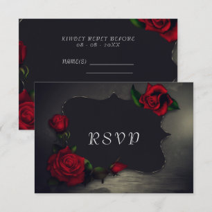 Nostalgic Gothic Love Birthday RSVP Card
