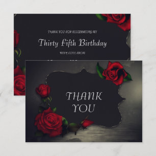 Nostalgic Gothic Love Birthday Thank You Card