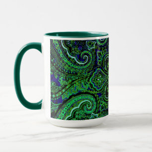 Nostalgic Green Paisley Motif Mug