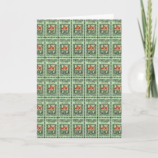 Nostalgic Green Stamps Card (Front)