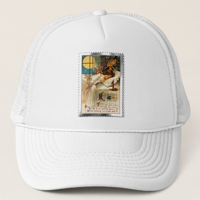 Nostalgic Halloween Slumber Goblins and Fairies Trucker Hat (Front)