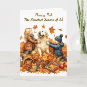  Nostalgic Happy Fall Family  Holiday Card