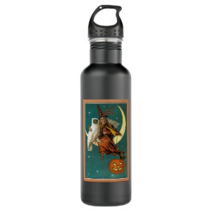 Nostalgic Happy Halloween Witch & Owl 710 Ml Water Bottle