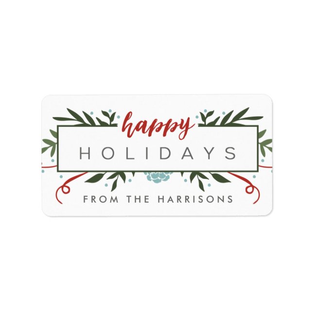 Nostalgic Holiday Personalised Gift Tags (Front)