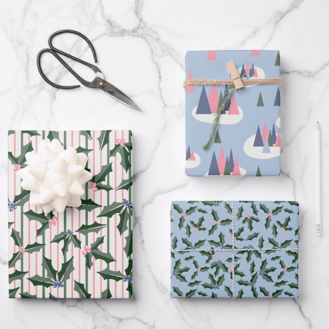 Nostalgic Holiday  Wrapping Paper Sheet (Front)