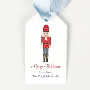 Nostalgic Holidays Red White Nutcracker Gift Tags