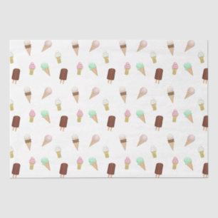 Nostalgic Ice Cream Parlour Birthday Party Tissue Paper