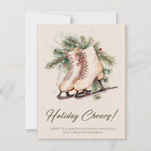 Nostalgic Ice Skates Christmas Card