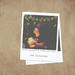 Nostalgic Instant Photo Hanukkah/Christmas Holiday Card<br><div class="desc">A 5 point and 6 point star Streamer (representing Hanukkah and Christmas) overlays your photo (as if in your photo) on an instant photo-style card. The photo has a Zazzle filter for an aged appearance and your custom holiday greeting is in a handwritten style font.</div>