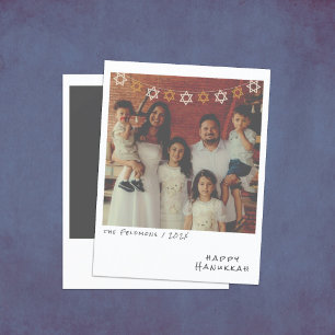 Nostalgic Instant Photo Hanukkah Holiday Card
