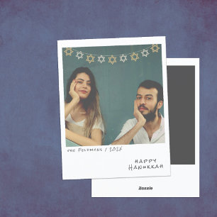 Nostalgic Instant Photo Hanukkah Holiday Card