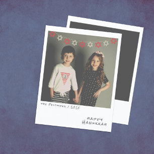 Nostalgic Instant Photo Hanukkah Holiday Card