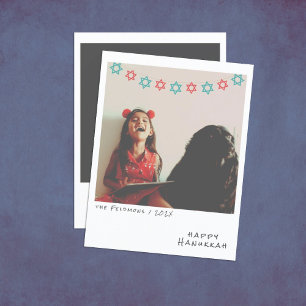 Nostalgic Instant Photo Hanukkah Holiday Card